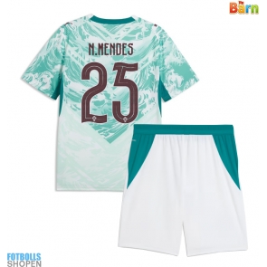 Billiga Portugal Nuno Mendes #25 Bortatröja Barn VM 2026 Kortärmad (+ Korta byxor)